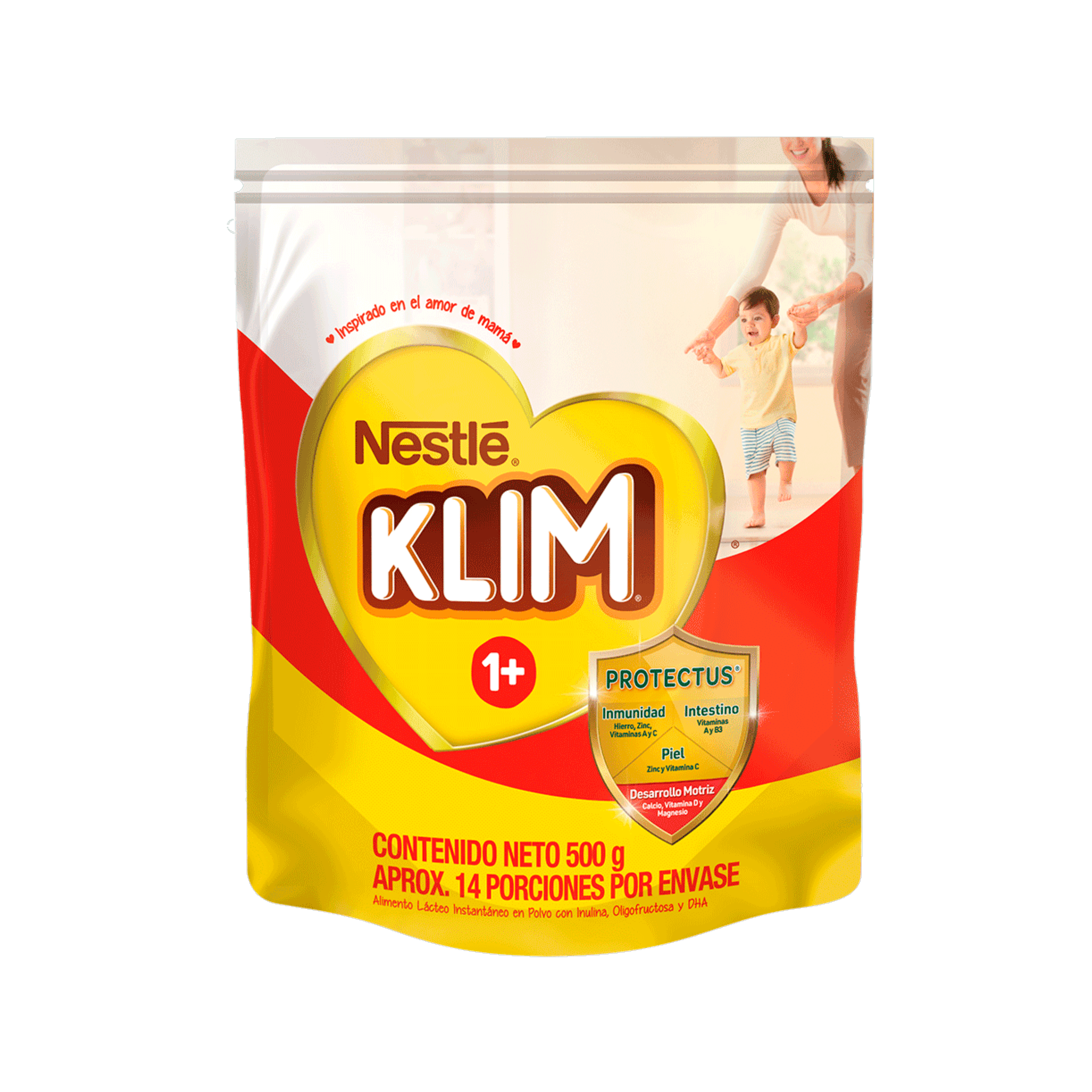 Leche Klim 1+ en Polvo Forti Protect en Bolsa 500gr