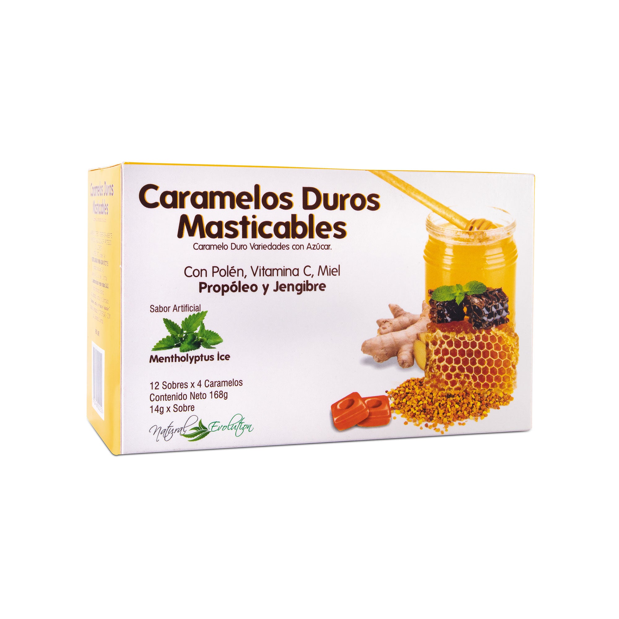 Caramelos Duros Masticables 168g (12 Sobres x 4)