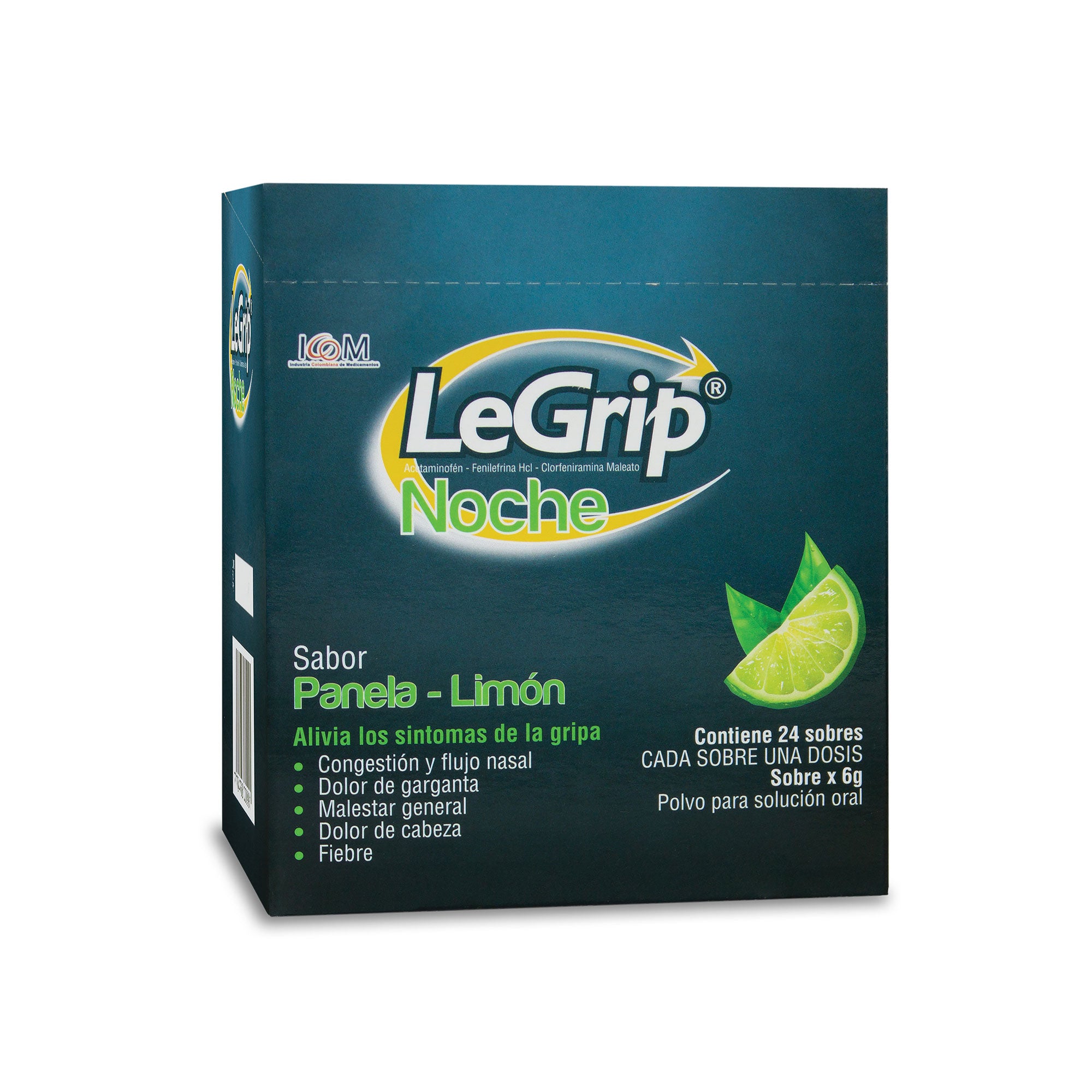 LeGrip Noche Panela Limón Caja x 24 Sobres