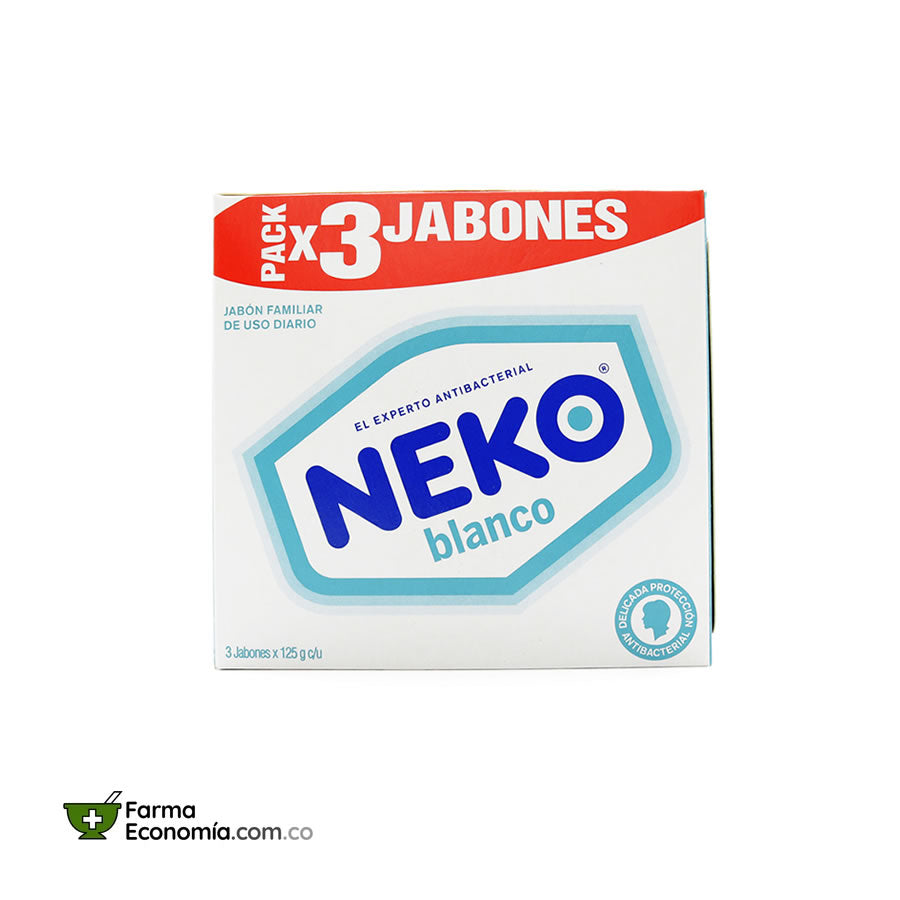 Jabón Neko Blanco 125g x 3 Unidades Blanco