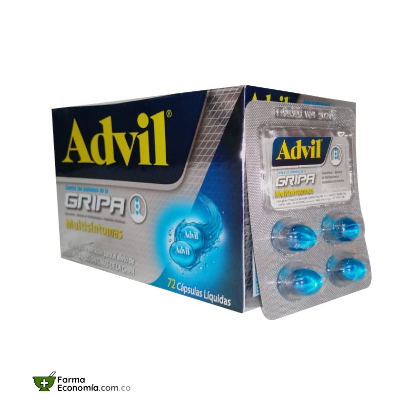 Advil Gripa 72 Cápsulas Líquidas