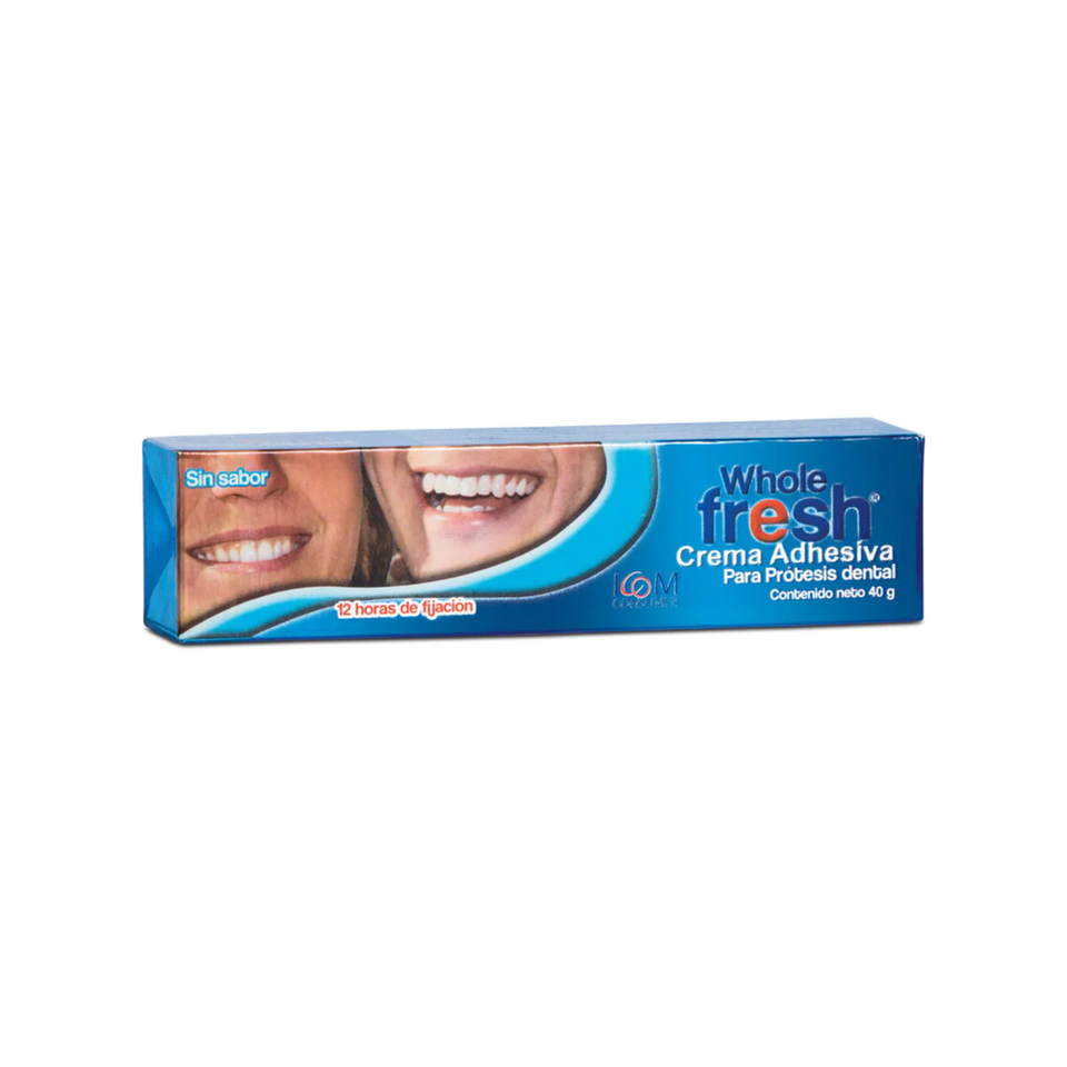 Crema Adhesiva de Prótesis Dental Whole Fresh Sin Sabor 40G