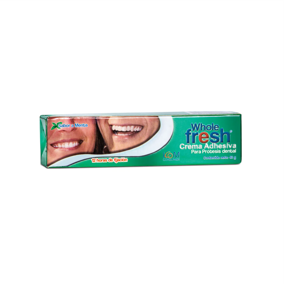 Crema Adhesiva de Prótesis Dental Whole Fresh Sabor Menta