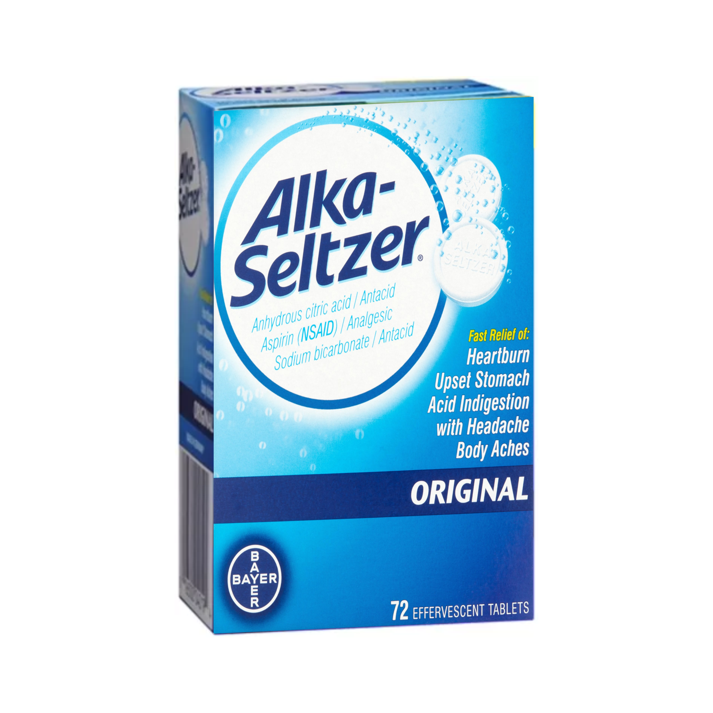Alka-Seltzer Original 72 Tabletas Efervescentes