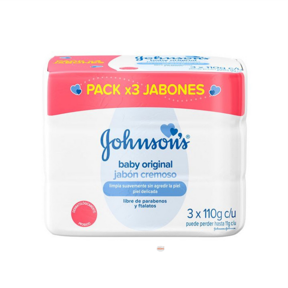 Jabón JOHNSON’S® Baby Paquete x 3 Unidades blanco