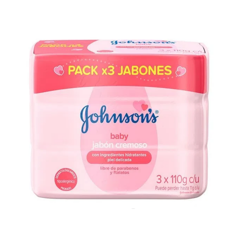 Jabón JOHNSON’S® Baby Paquete x 3 Unidades rosado Media 1 of 1