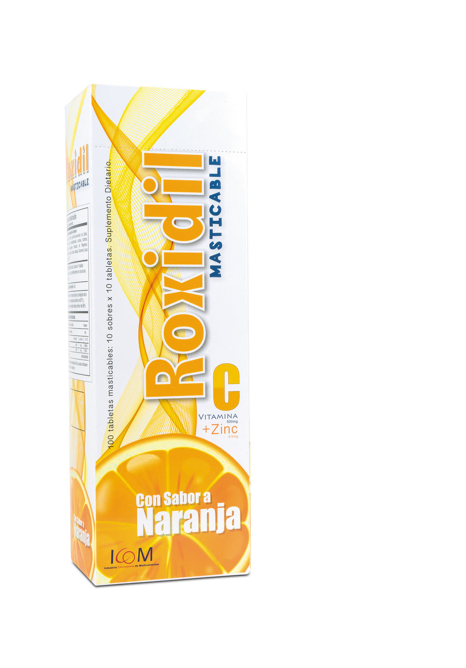 Roxidil Vitamina C 500 mg Naranja x 100 Tabletas Masticables
