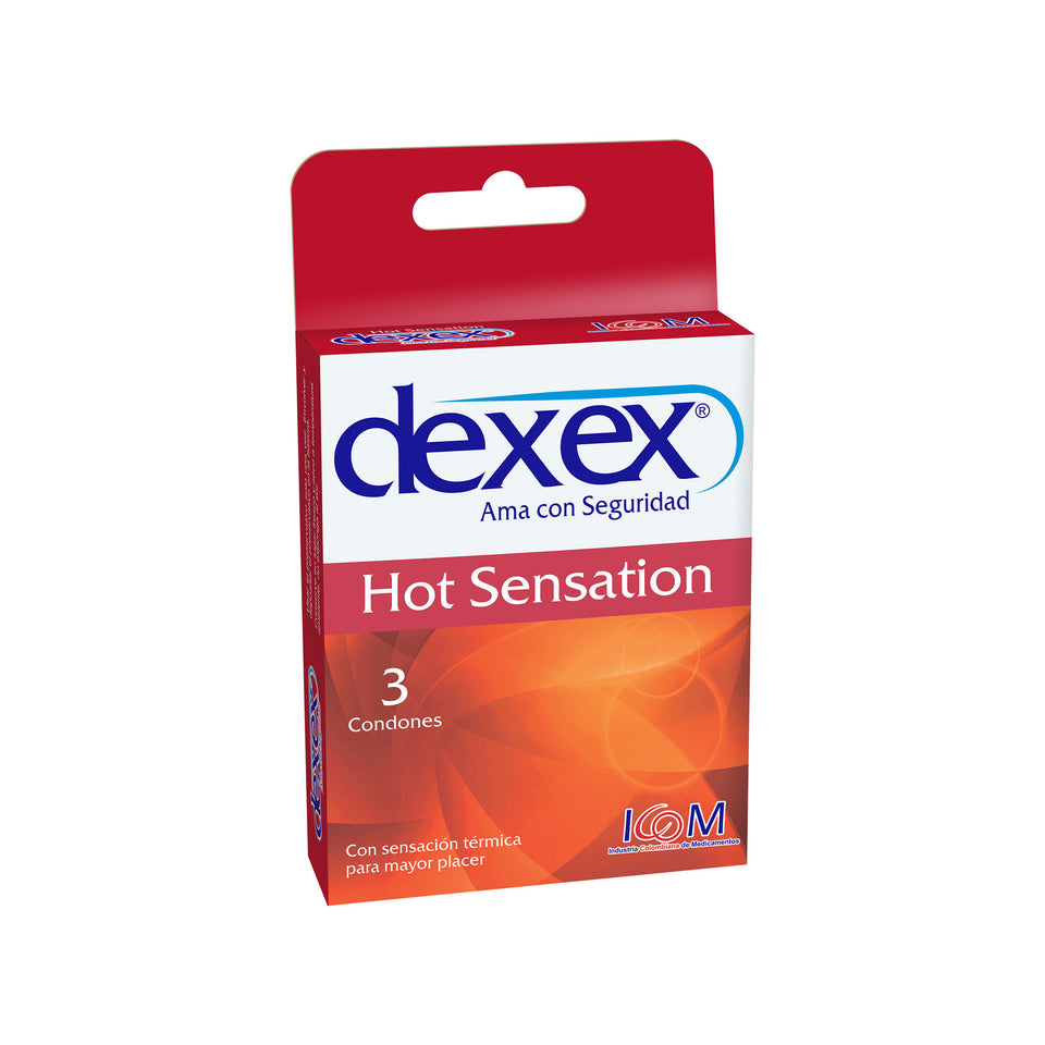 Preservativos Dexex Hot Sensation x 3 Unidades