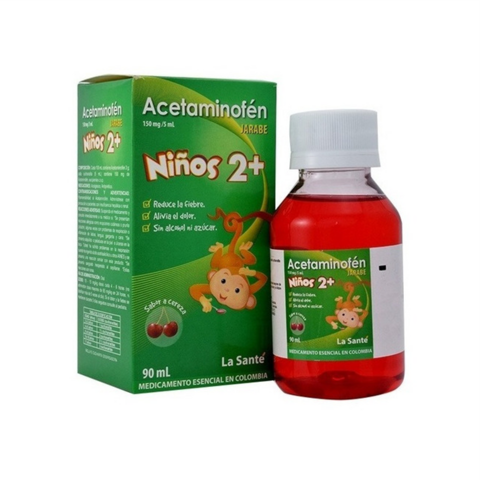 Acetaminofén Jarabe 150 mg / 5 mL (Niños 2+) 90 mL