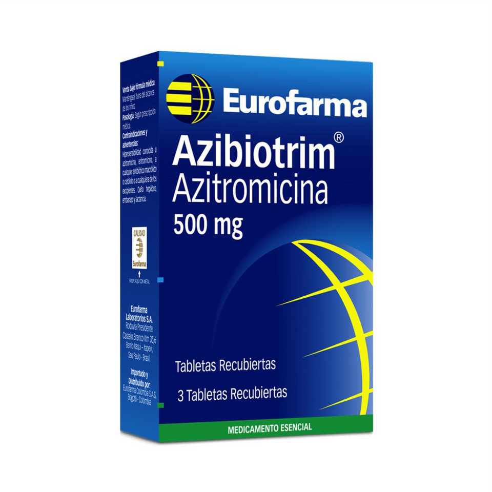 Azibiotrim 500 mg Caja x 3 Tabletas Recubiertas