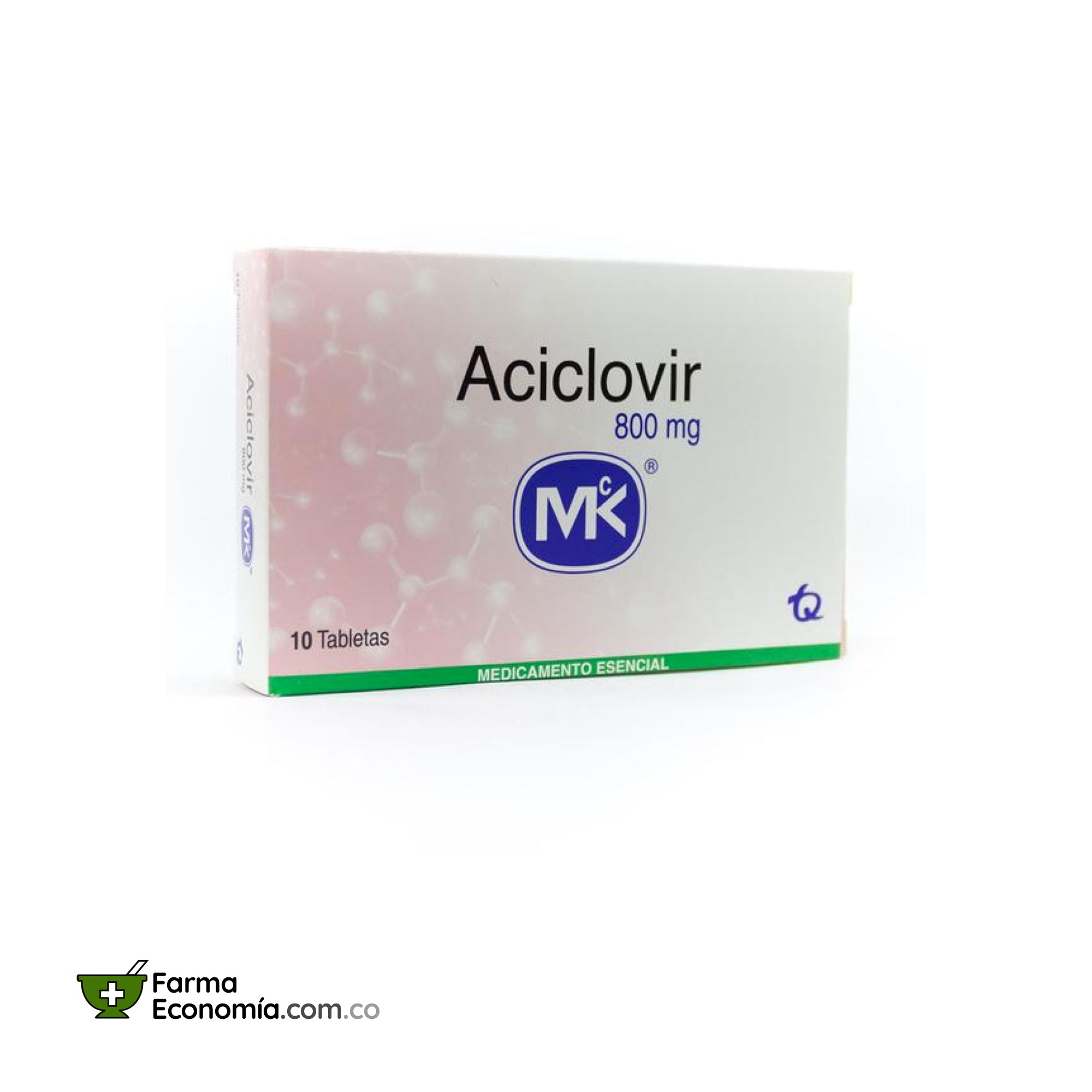 Aciclovir 800 mg x 10 Tabletas