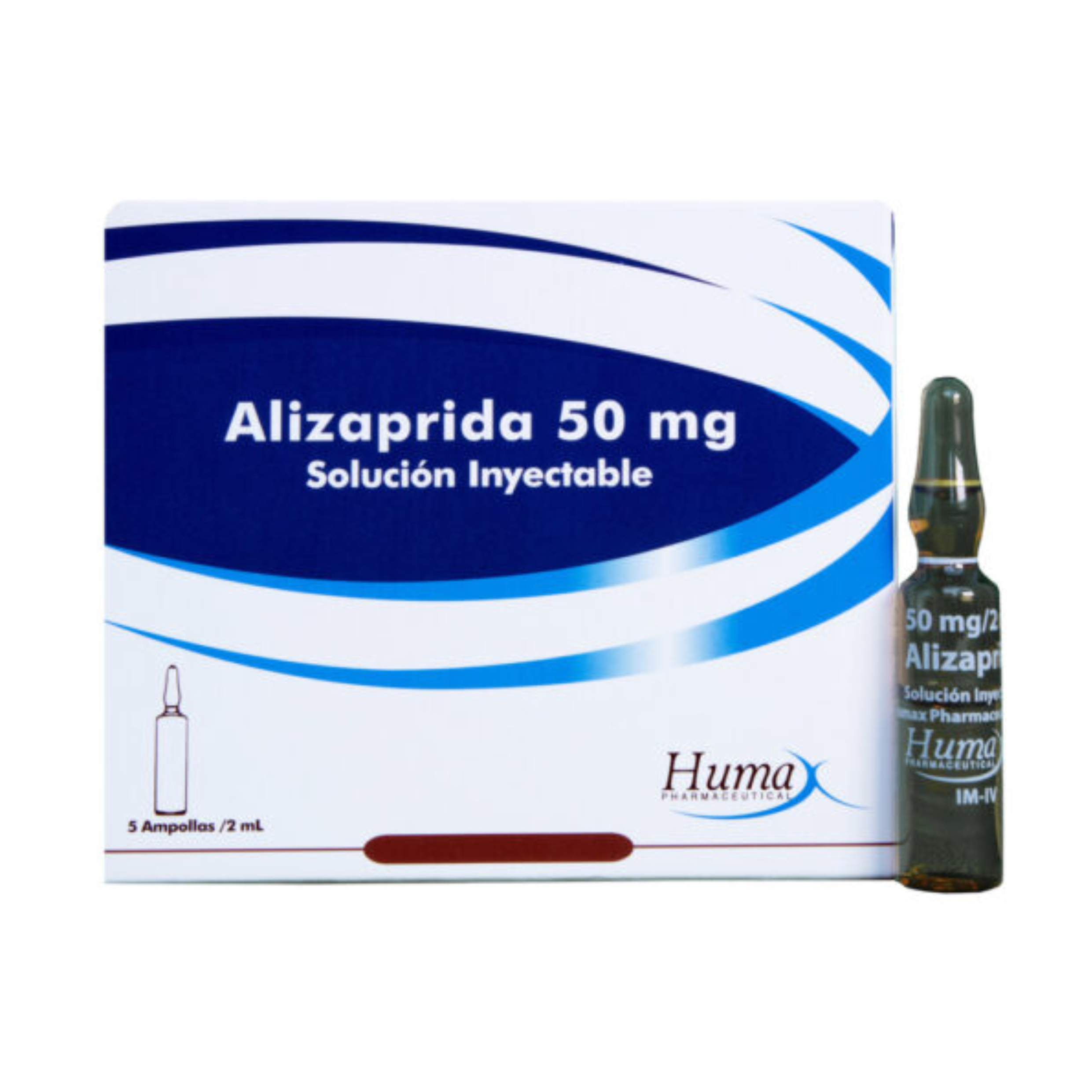 Alizaprida 50 mg solución Inyectable Caja x 5 ampollas / 2 mL