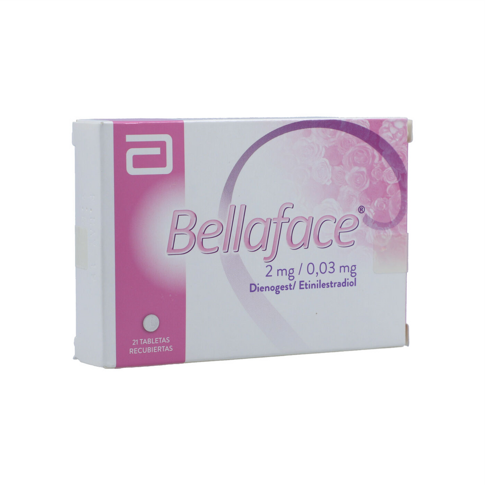 Bellaface 2mg / 0,03 mg caja x 21 Tabletas Recubiertas