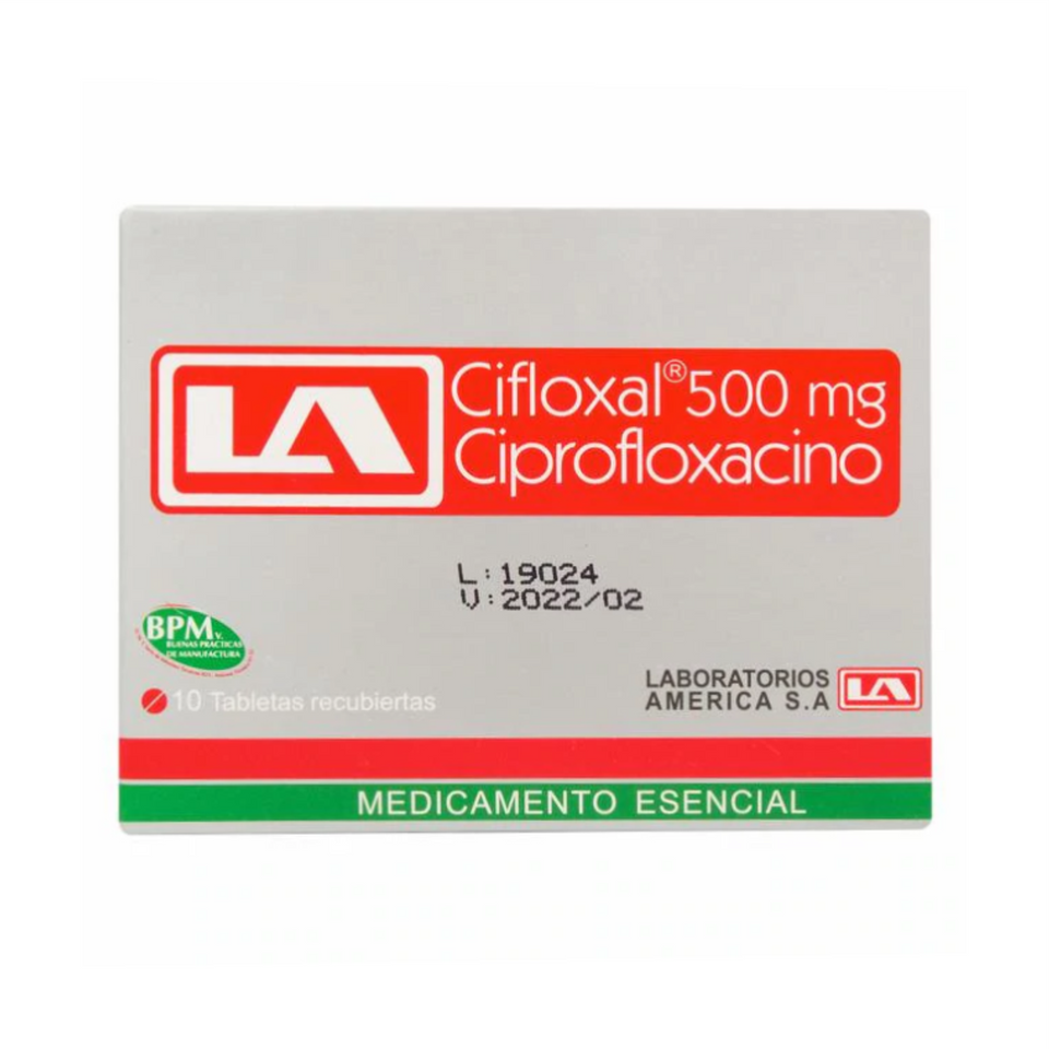 Cifloxal 500 mg x 10 Comprimidos Recubiertas
