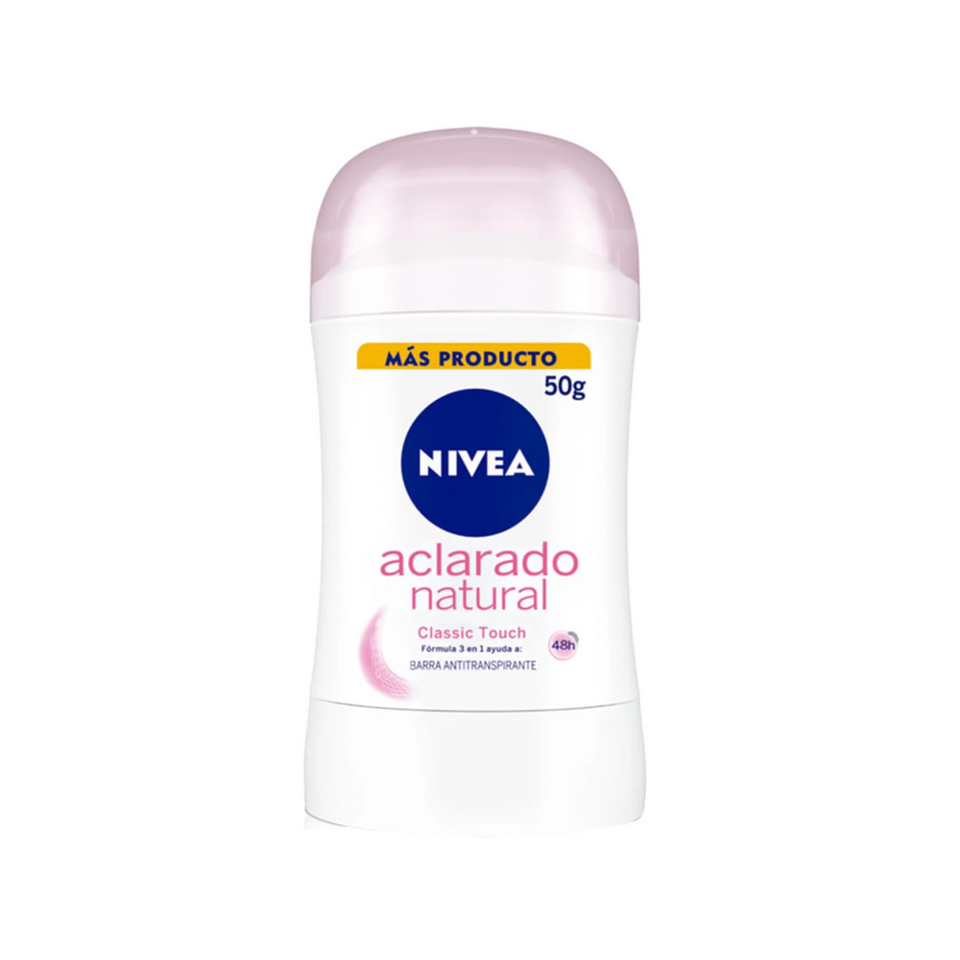 Desodorante Nivea Aclarado Natural Barra 50g Toque Clásico