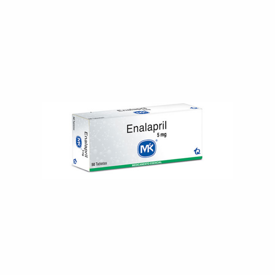 Enalapril 5 mg. x 50 Tabletas