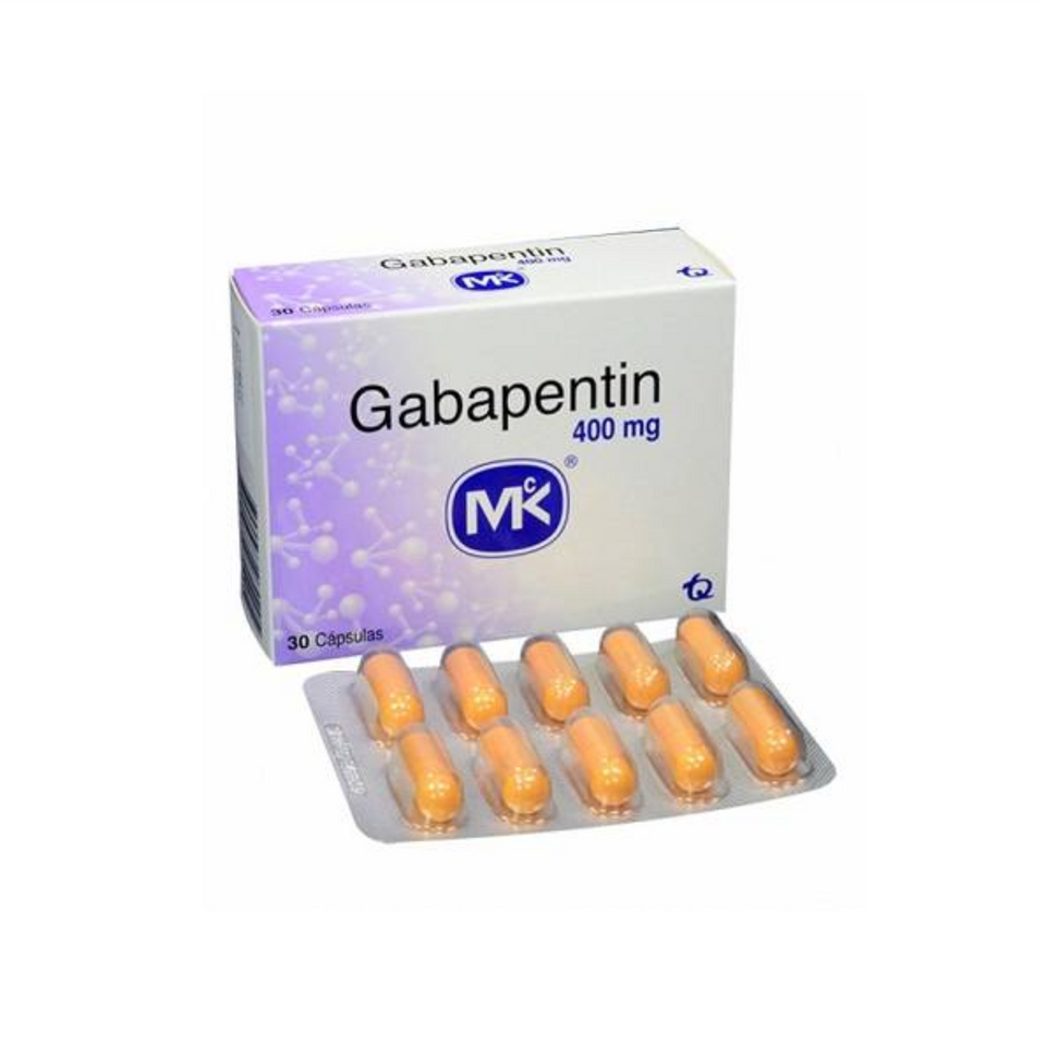 Gabapentin 400 mg Caja x 30 cápsulas