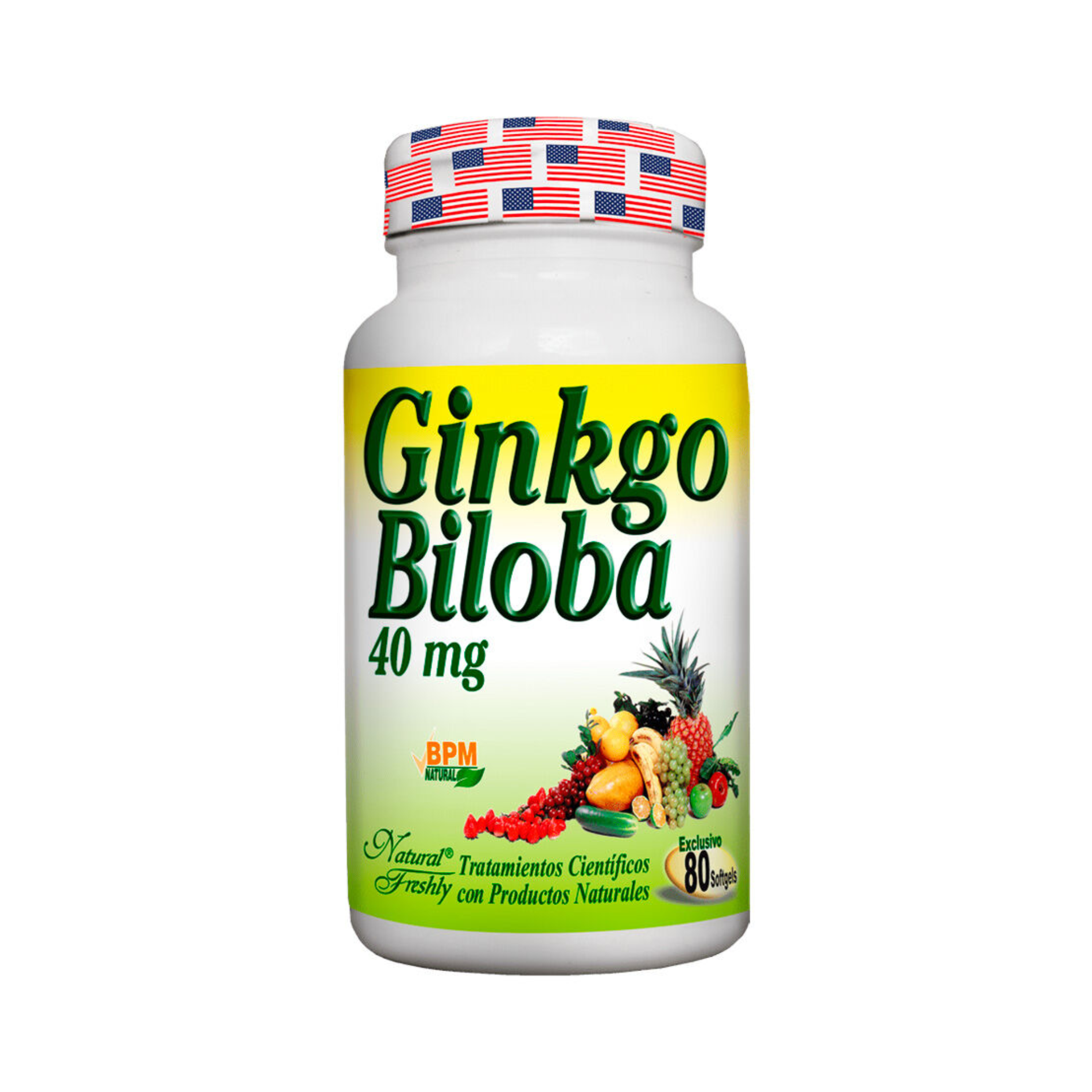 Ginkgo Biloba 40 mg Frasco x 80 Softgels