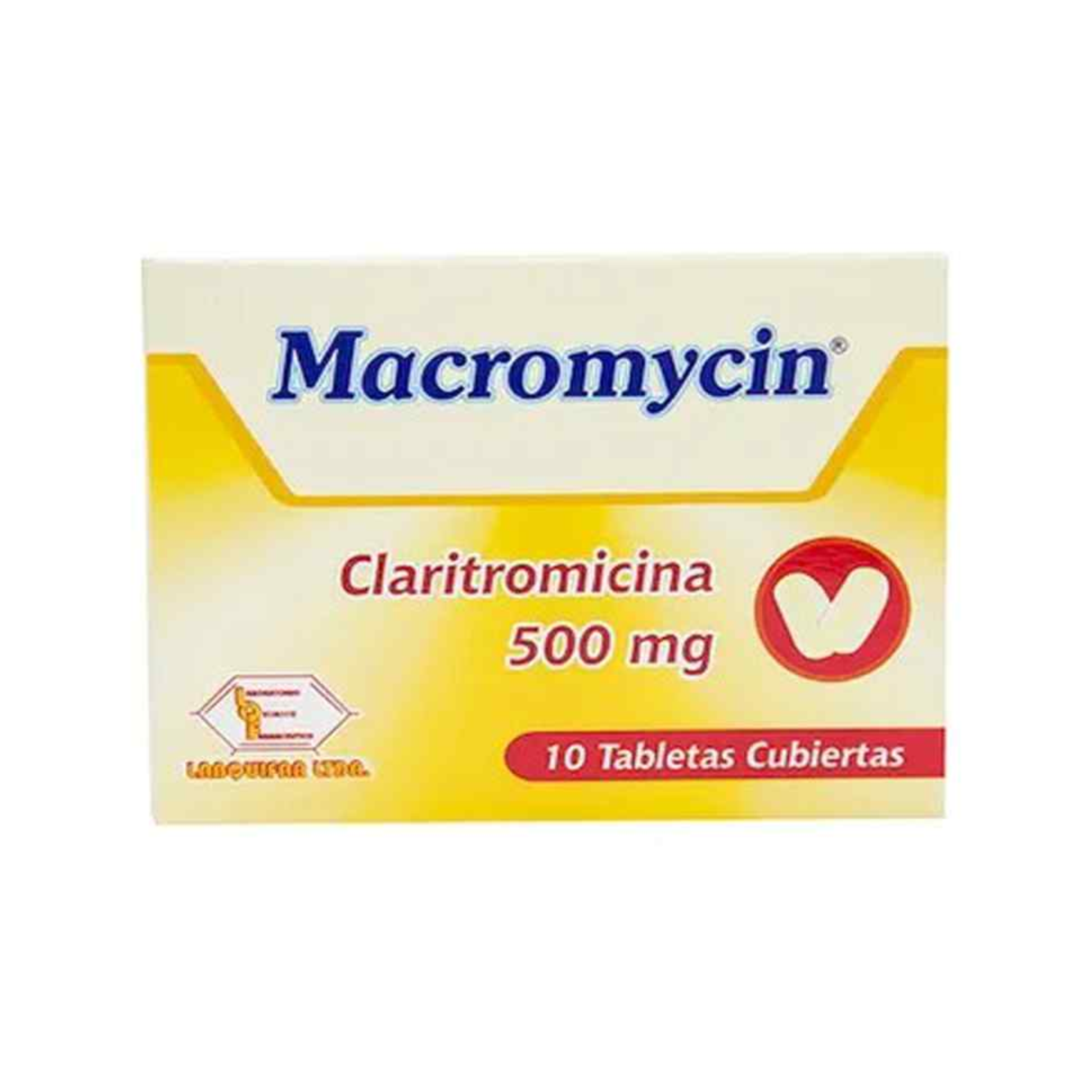 Macromycin 500 mg Caja x 10 Tabletas Cubiertas