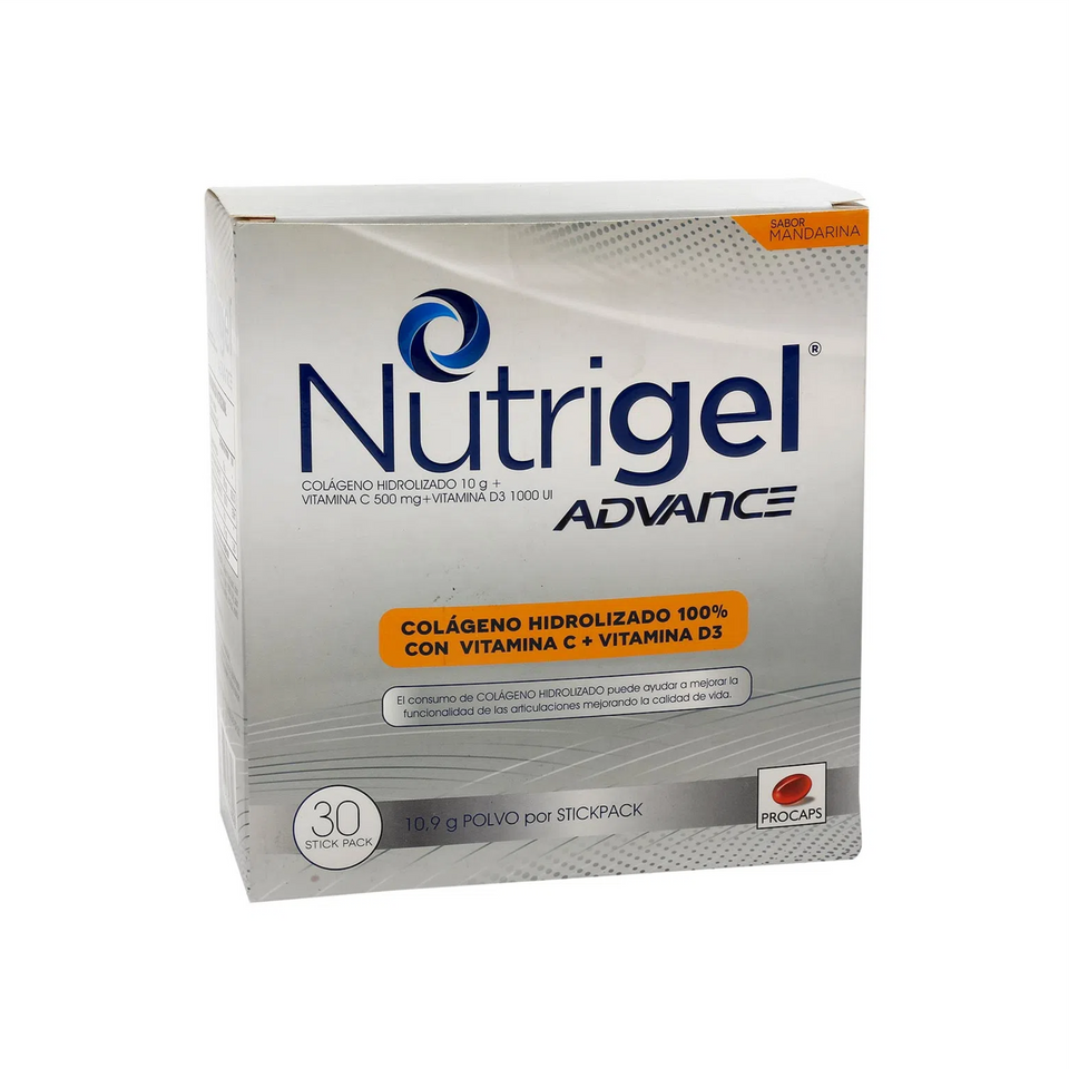 Nutrigel advance - Mandarina 30 stickpack Polvo para Solución Oral