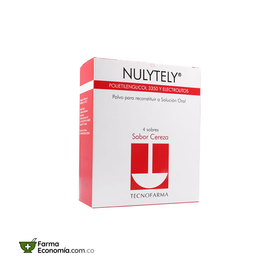 Nulytely solución oral sabor a Cereza Caja x 4 sobres