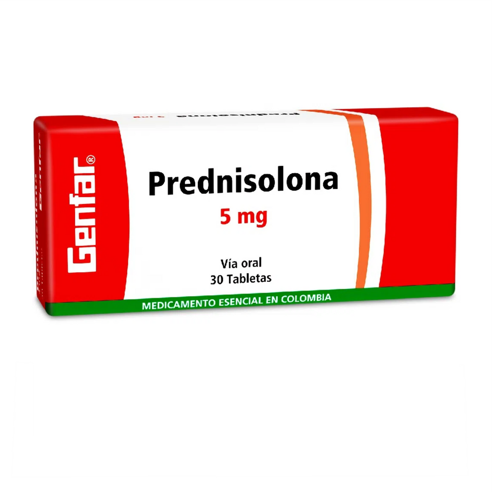 Prednisolona 5 mg Caja x 30 TAB