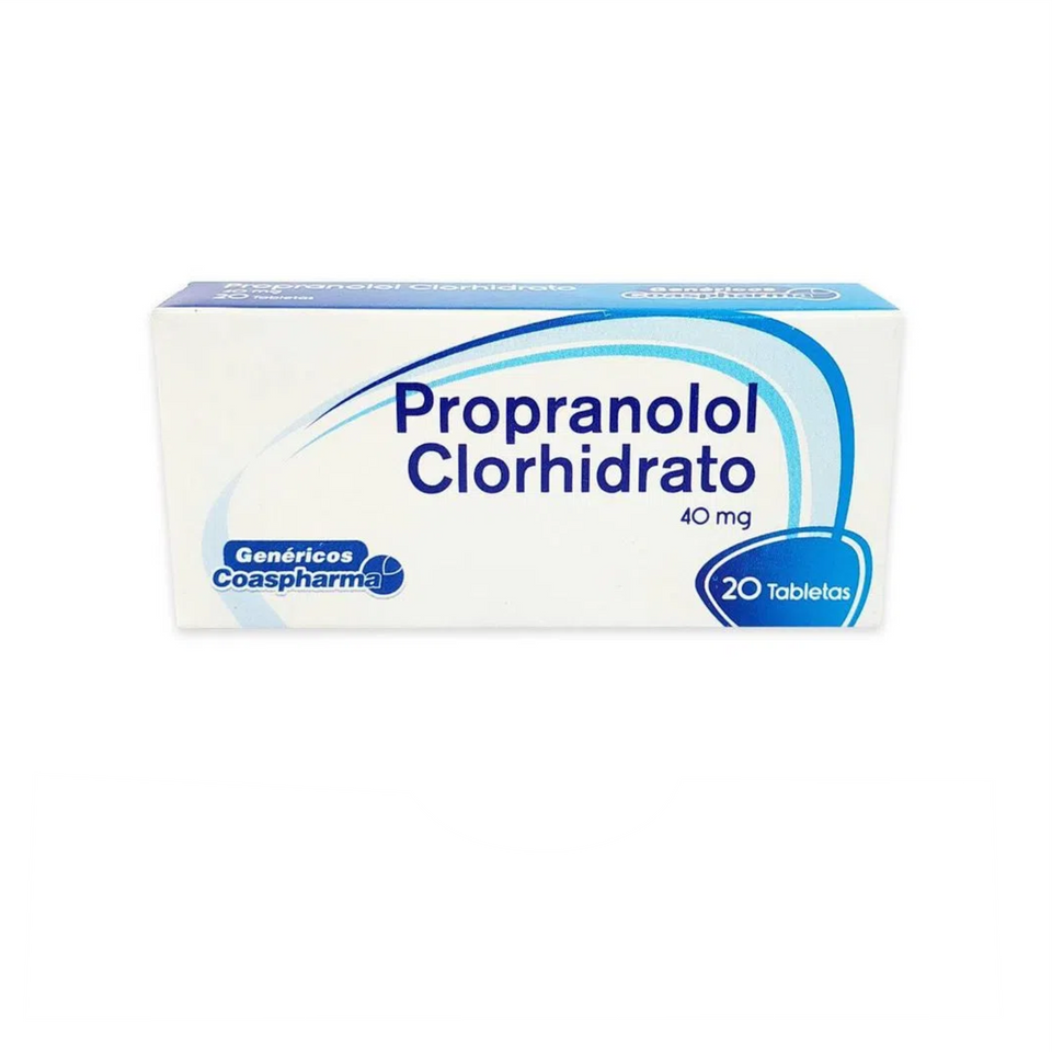 Propranolol Chorhidrato 40 mg Caja x 20 Tabletas