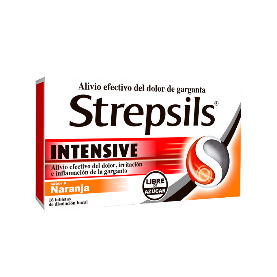 Strepsils Intensive caja por 16 Tabletas de disolución bucal