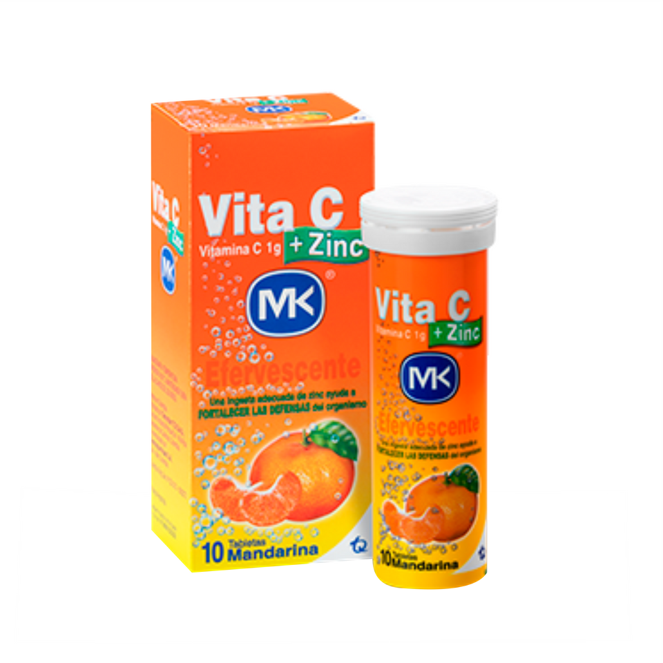 Vita C 1g + Zinc Sin Azúcar Efervescente