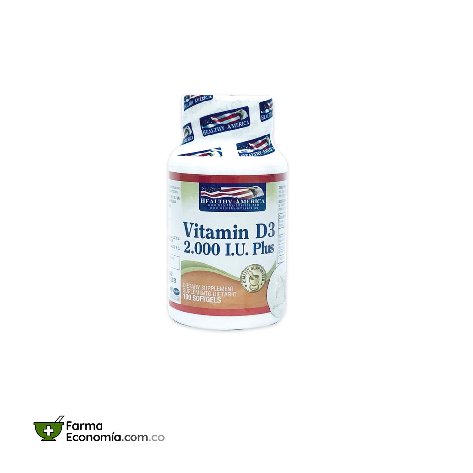 Vitamina D3 2.000 U.I  x 100 Softgels (Cápsulas Blandas)