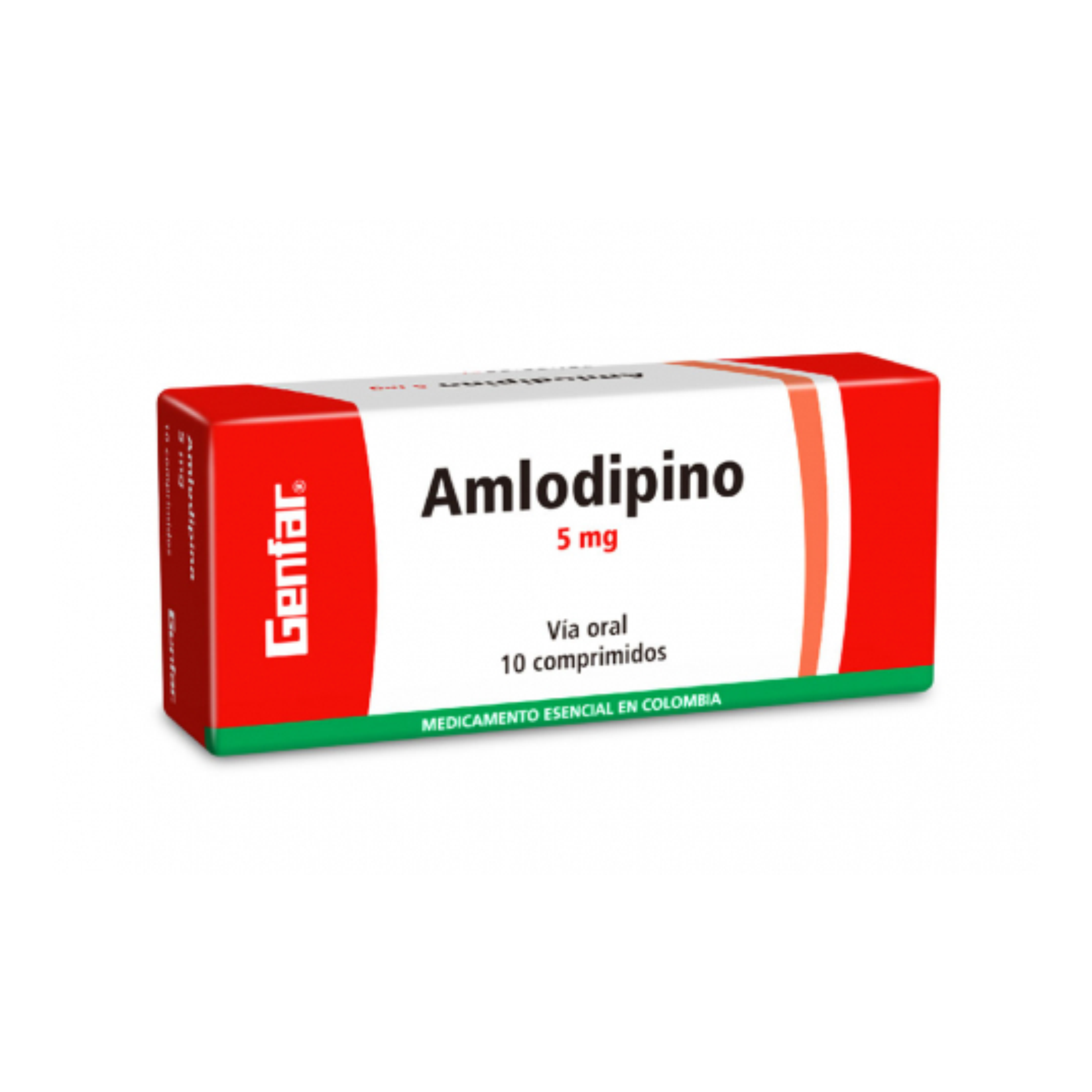 Amlodipino 5 mg Caja x 10 Tabletas