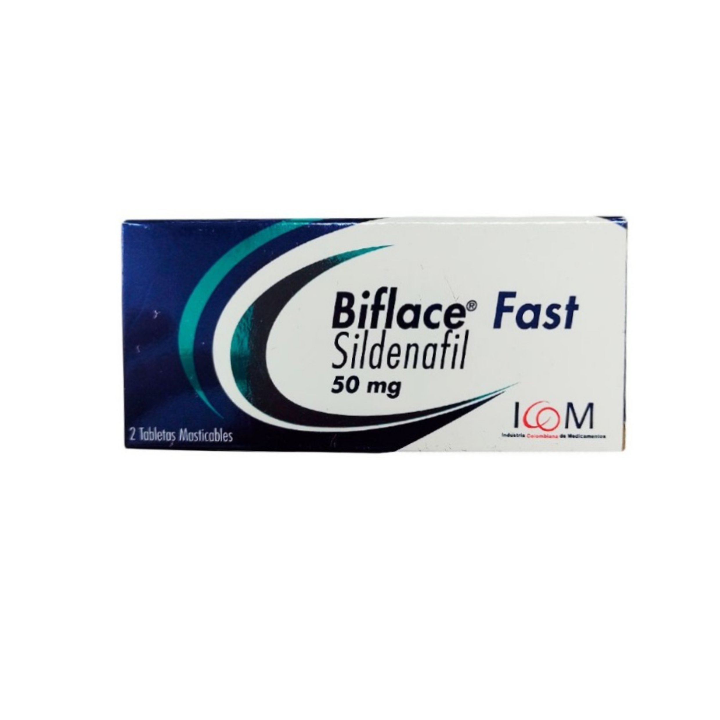 Biflace Fast 50 mg Caja x 2 Tabletas Masticables