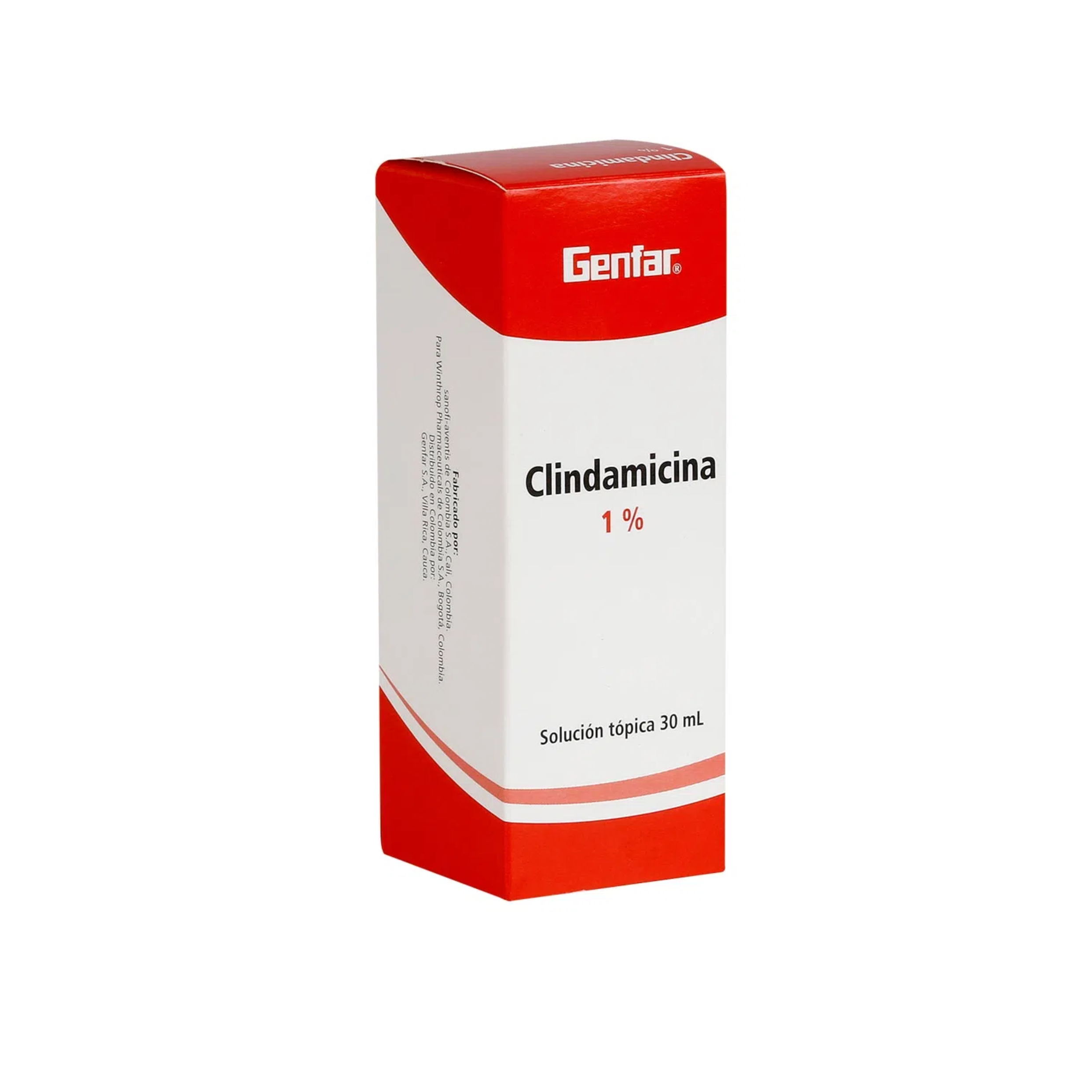 Clindamicina 1% solución tópica 30 mL - Genfar