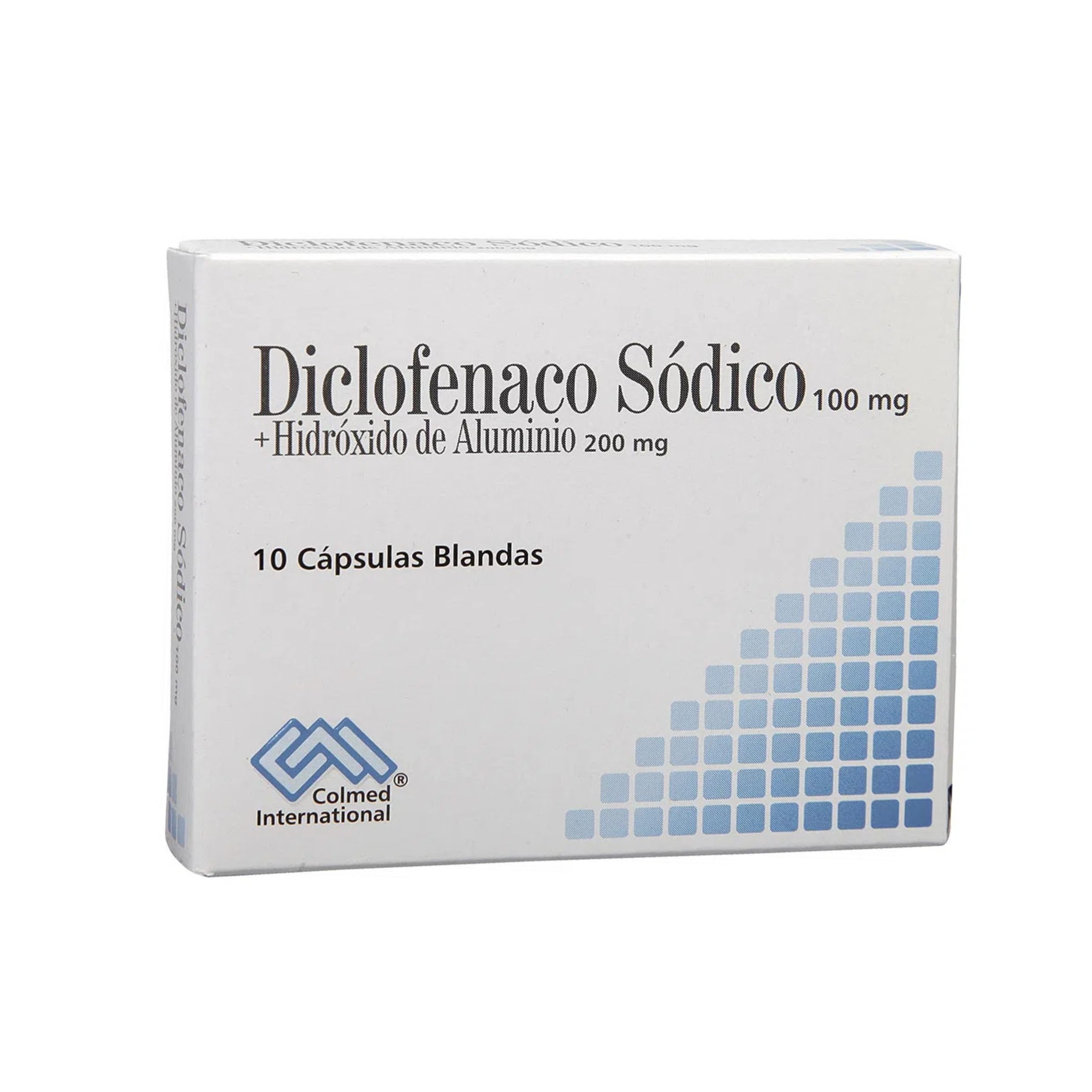 Diclofenaco Sódico 100 mg + Hidroxido de Aluminio 200 mg Caja x 10 Cápsulas Blandas