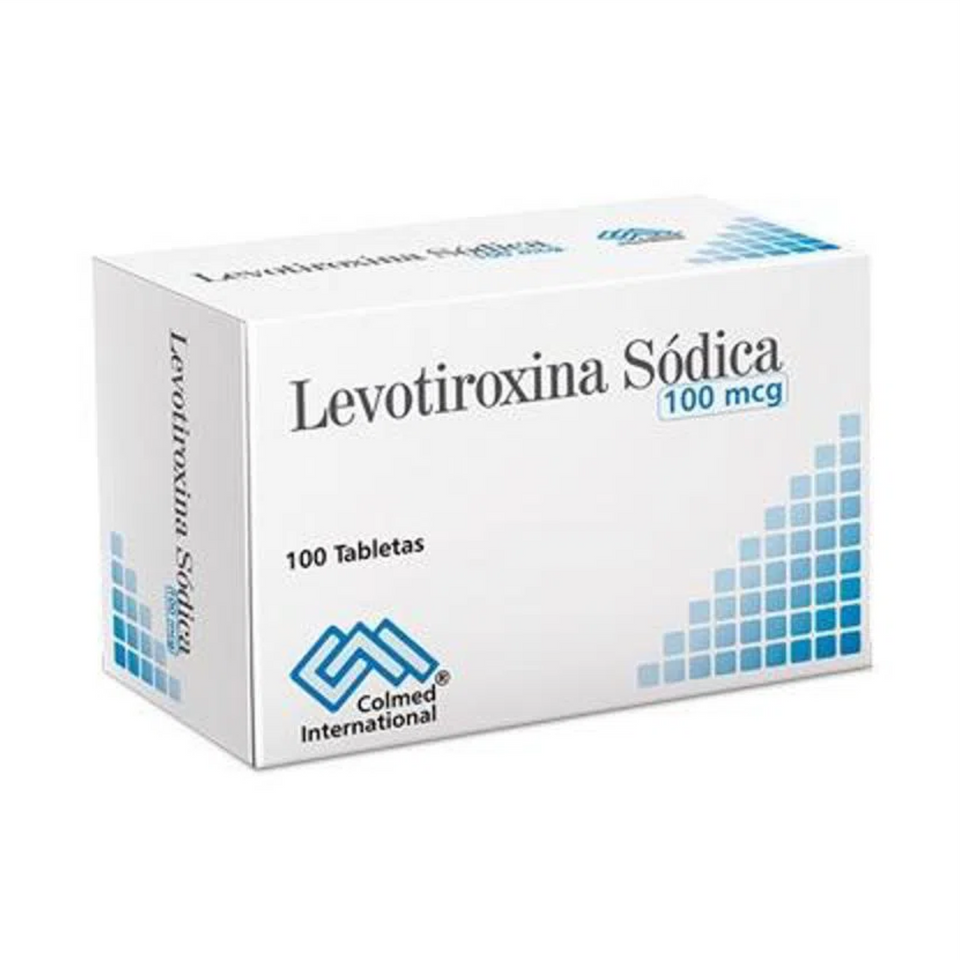 Levotiroxina Sódica 100 mcg caja x 100 Tabletas