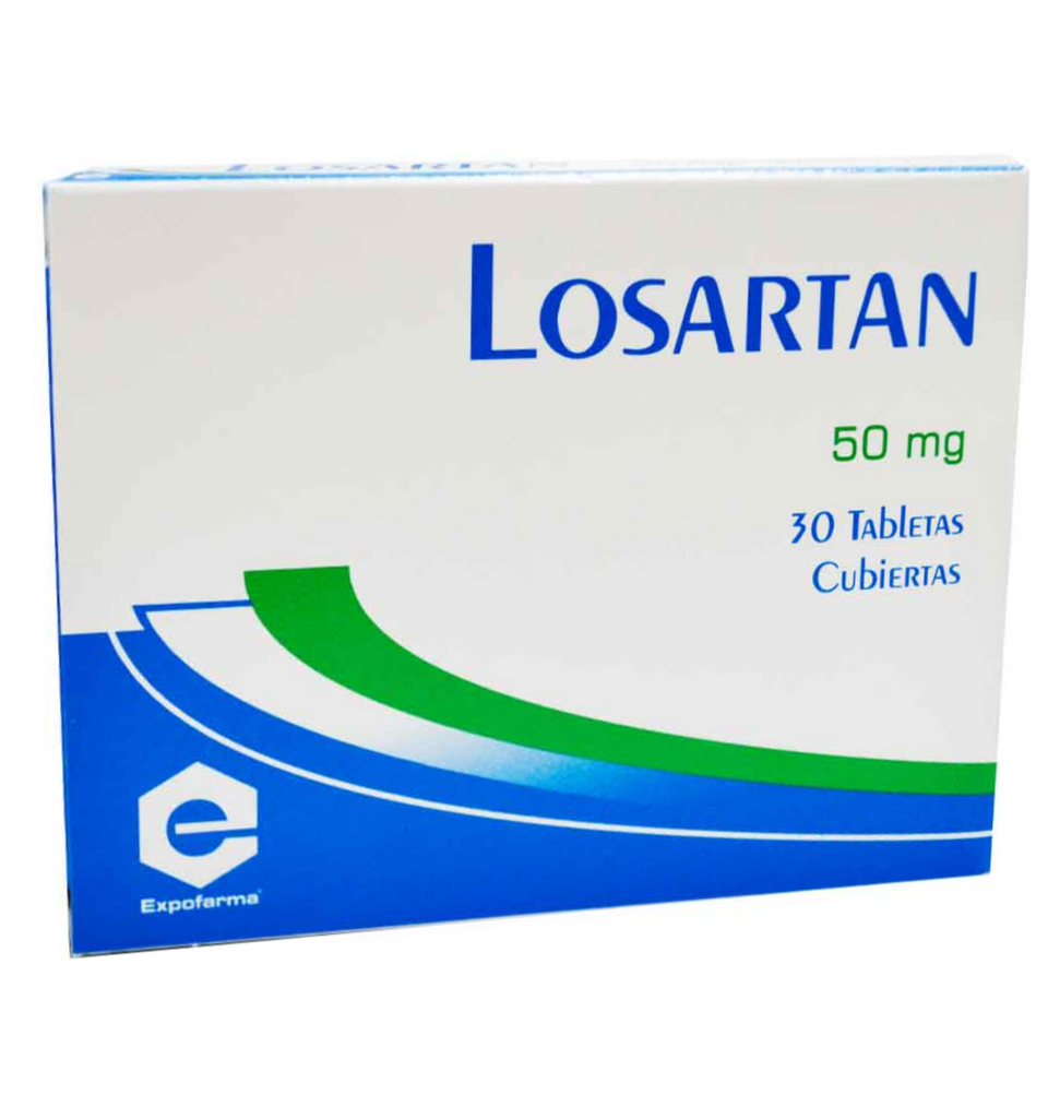 Losartán Potásico 50 mg caja x 30 Tabletas Cubiertas