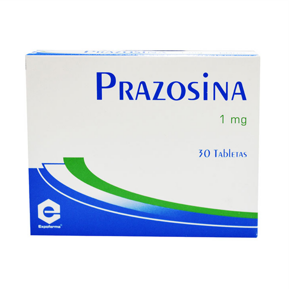 Prazosina 1 mg Caja x 30 Tabletas