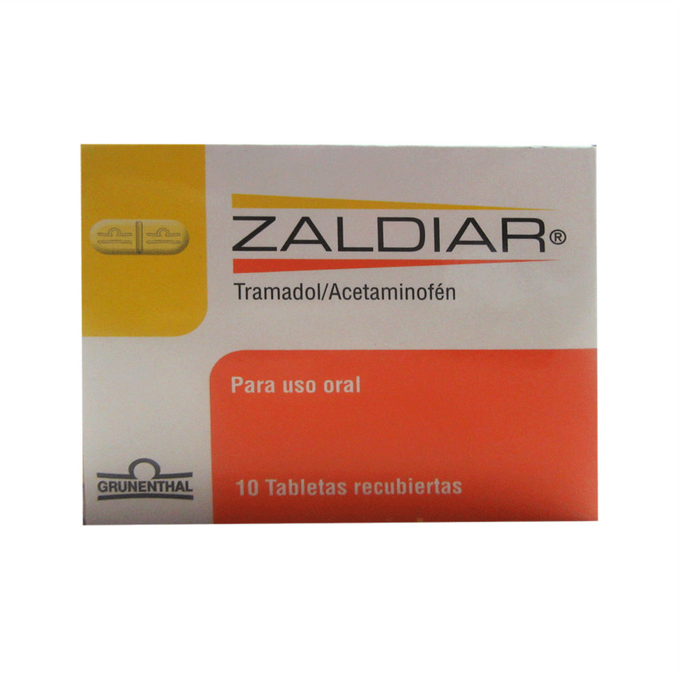 Zaldiar 37.5 mg / 325 mg caja x 10 Tabletas Recubiertas